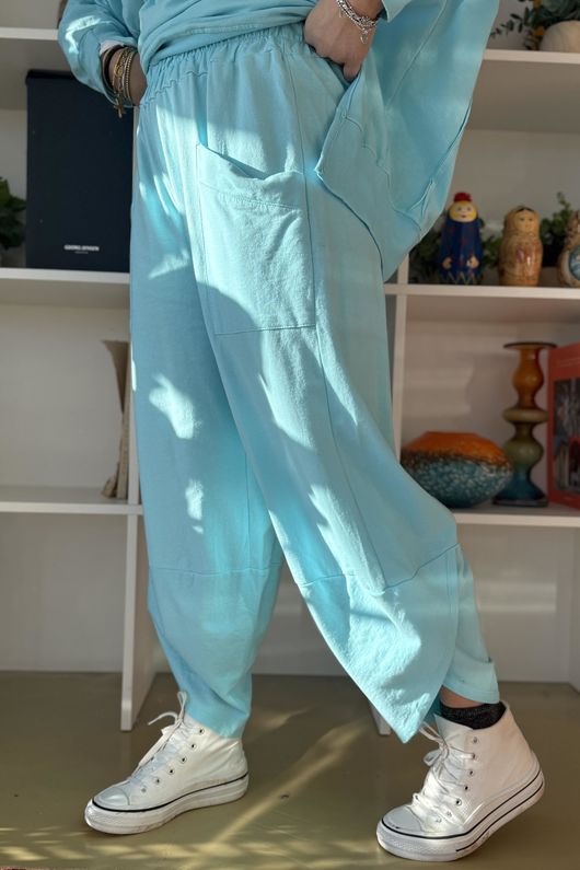 Lagen Shelby Sweatshirt Barrel Pant Aqua - 